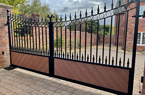 Metal driveway gate set - driveway, 2pc