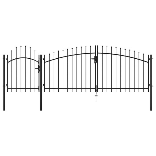 Black double garden - double, gate