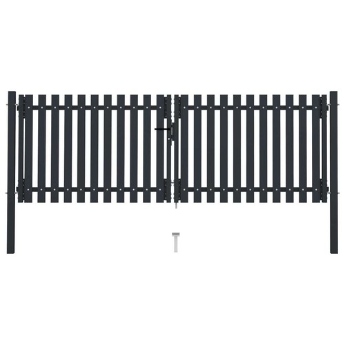 Anthracite double garden gate - garden,